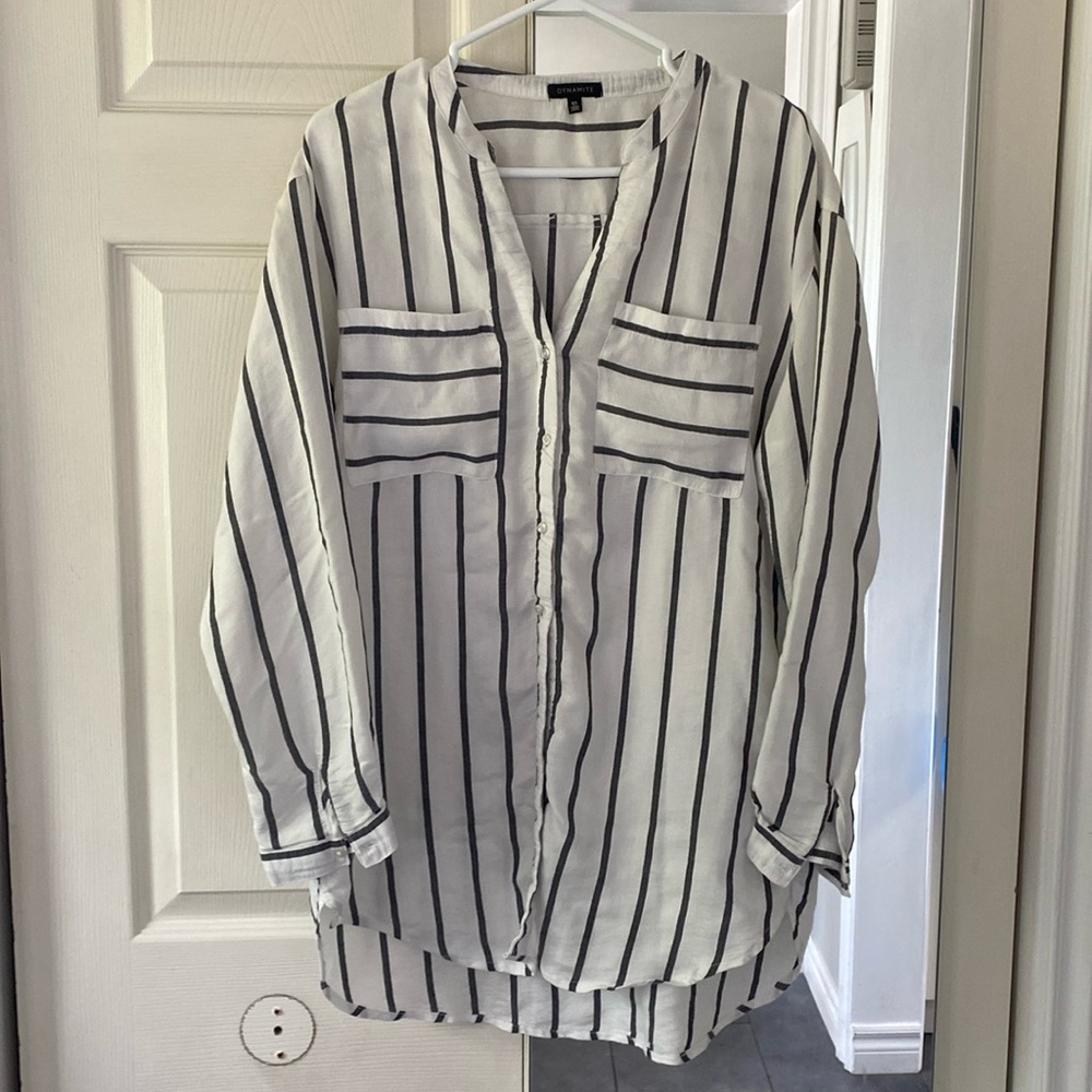 Dynamite striped button up size L